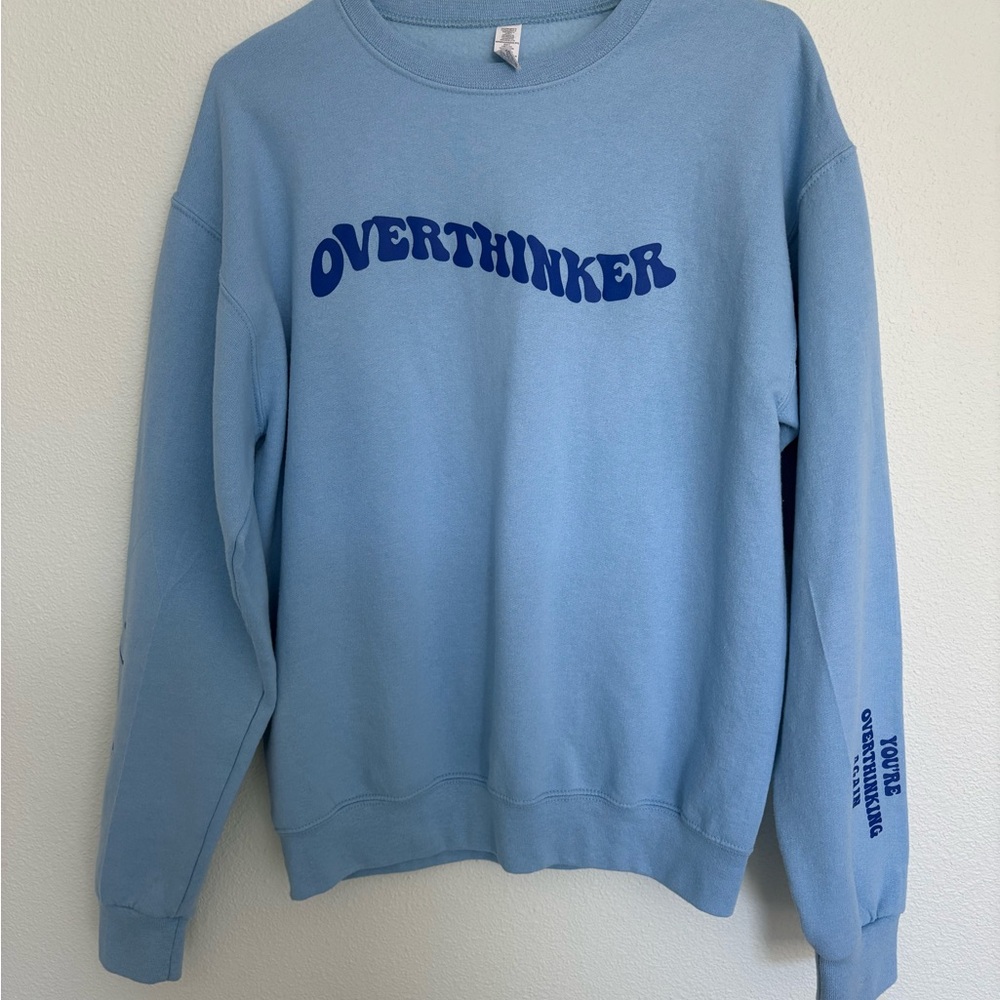 Blue 'Overthinker' Sweatshirt